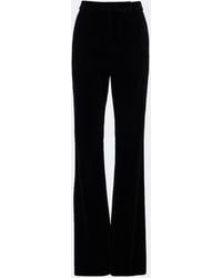 Max Mara - Elegante Cotton Velvet Straight Pants - Lyst