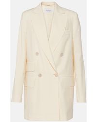 Max Mara - Double-Breasted Virgin Wool Blazer - Lyst