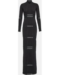 Balenciaga - Brief Cotton-blend Jersey Maxi Dress - Lyst
