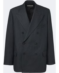 Dries Van Noten - Double-Breasted Herringbone Wool Blazer - Lyst