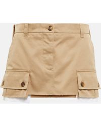 Miu Miu - Chino Mini Skirt - Lyst