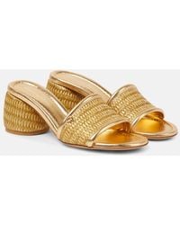 Gianvito Rossi - Marbella Leather-Trimmed Sandals - Lyst