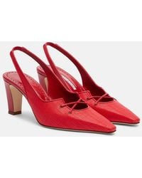 Manolo Blahnik - Montbalo Raffia Slingback Pumps - Lyst