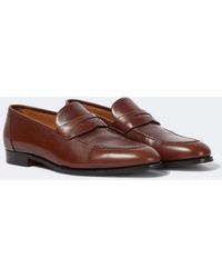 Loro Piana - Sergio Leather Penny Loafers - Lyst
