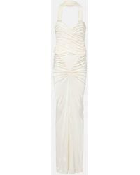 The New Arrivals Ilkyaz Ozel - Samsara Ruched Strapless Gown - Lyst