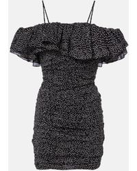 Isabel Marant - Davilia Draped Polka-Dot Cotton Minidress - Lyst