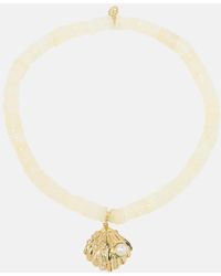 Sydney Evan - Brazalete Clam Shell de oro de 14 ct con diamantes y perla - Lyst