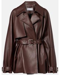 Loewe - Balloon Leather Jacket - Lyst