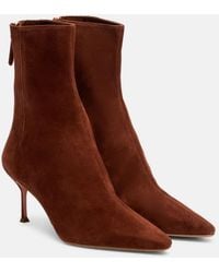 Aquazzura - Saint Honore 65 Suede Ankle Boots - Lyst