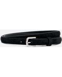 TOTEME - Slim Suede Belt - Lyst