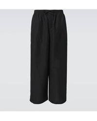 Loewe - Paula's Ibiza Cropped Toile Wide-Leg Pants - Lyst