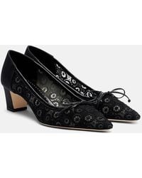Manolo Blahnik - Martebal 50 Lace Bow-Detail Pumps - Lyst