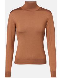 Ralph Lauren - Silk-Blend Jersey Sweater - Lyst