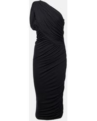 Rick Owens - Lilies Amira Draped Jersey Midi Dress - Lyst