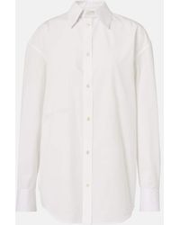 Saint Laurent - Hemd Cassandre Aus Baumwollpopeline - Lyst