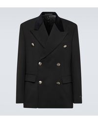 Prada - Double-breasted Virgin Wool Suit Jacket - Lyst