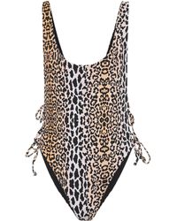 Reina Olga Exklusiv bei Mytheresa – Bedruckter Badeanzug Funky - Braun