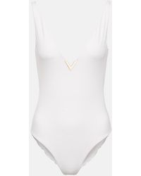 Valentino - Logo Swimsuit - Lyst