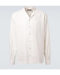 Dolce & Gabbana - Linen Canvas Bowling Shirt - Lyst