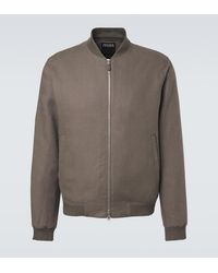 ZEGNA - Linen Bomber Jacket - Lyst