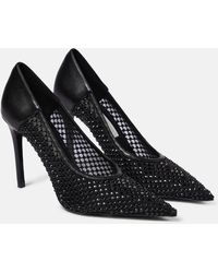Stella McCartney - Iconic Embellished Mesh And Faux Leather Pumps - Lyst