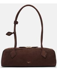 Alaïa - Le Teckel Medium Suede Shoulder Bag - Lyst