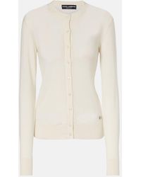Dolce & Gabbana - Dg Cashmere And Silk Cardigan - Lyst