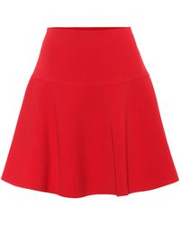RED Valentino Minifalda de crepé - Rojo
