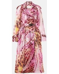Dries Van Noten - Printed Double-Breasted Trench Coat - Lyst