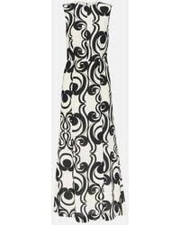 Dries Van Noten - Printed Crepe Maxi Dress - Lyst