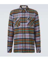 God's True Cashmere - Plaid Cashmere Shirt With Lapis Lazuli - Lyst