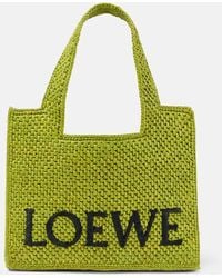 Loewe - Paula's Ibiza - Borsa Font Small in rafia - Lyst