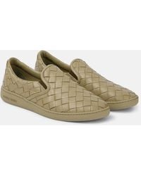 Bottega Veneta - Sawyer Leather Slip-On Sneakers - Lyst