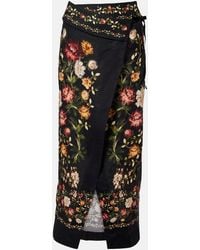 Agua Bendita - Tierra Floral Linen Beach Cover-Up - Lyst