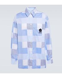 KENZO - Patchwork Oversized Cotton Shirt - Lyst