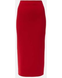 Alessandra Rich - Wool Midi Skirt - Lyst