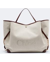 Chloé - Clover Leather-Trimmed Canvas Tote Bag - Lyst