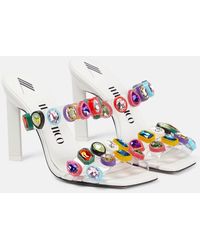 The Attico - Nanci Embellished Pvc Mules - Lyst