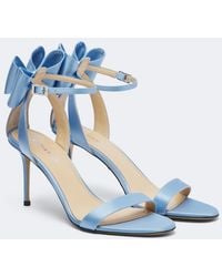 Mach & Mach - Le Cadeau Bow-Detail Satin Sandals - Lyst