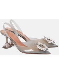 AMINA MUADDI - Begum Glass 70 Pvc Slingback Pumps - Lyst