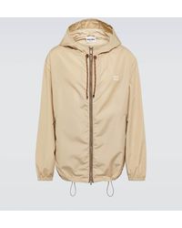 Miu Miu - Logo Embroidered Technical Jacket - Lyst