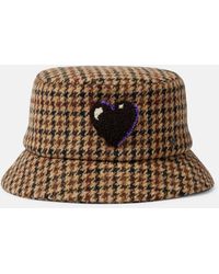 Maison Michel - Axel Checked Wool Bucket Hat - Lyst
