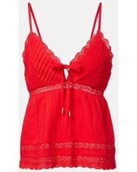 Melissa Odabash - Beatrice Cotton And Linen Top - Lyst