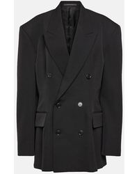 Balenciaga - Blazer Cruzado De Lana - Lyst