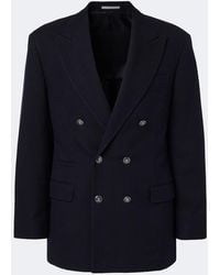 Brunello Cucinelli - Herringbone Wool And Cotton Blazer - Lyst