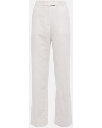 AYA MUSE - Polaris Wide-Leg Linen And Cotton Pants - Lyst