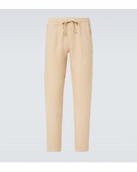 Fedeli - Linen Straight Pants - Lyst
