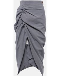 Vivienne Westwood - Gingham Cotton Midi Skirt - Lyst