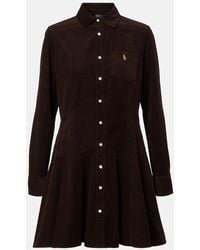 Polo Ralph Lauren - Cotton Corduroy Shirt Dress - Lyst