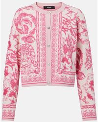 Versace - Cardigan Underwater Barocco En Jacquard - Lyst